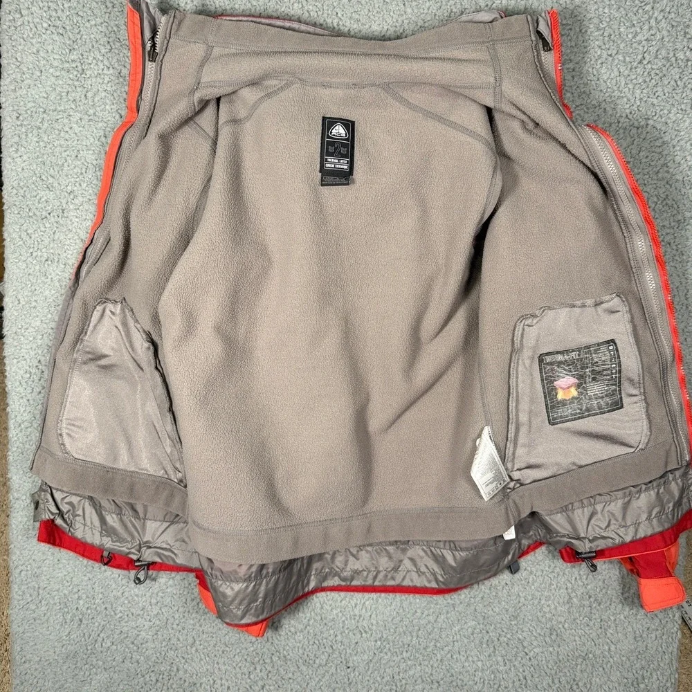 Nike ACG Hooded Thermal Jacket Youth L Orange Red Therma-FIT Fleece Gorpcore